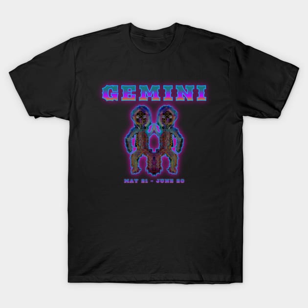 Gemini 1b Black T-Shirt by Boogie 72